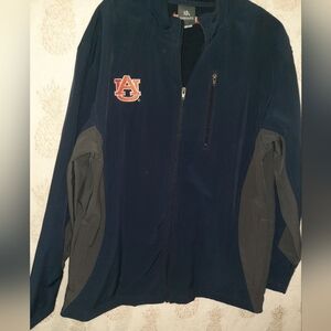 Men's Navy and Gray Auburn Jacket Size Large